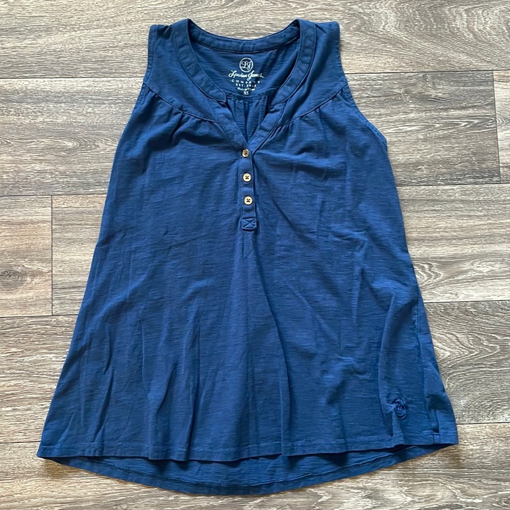 Lauren James Navy Blue Cotton Tunic Tank Top in Size XS